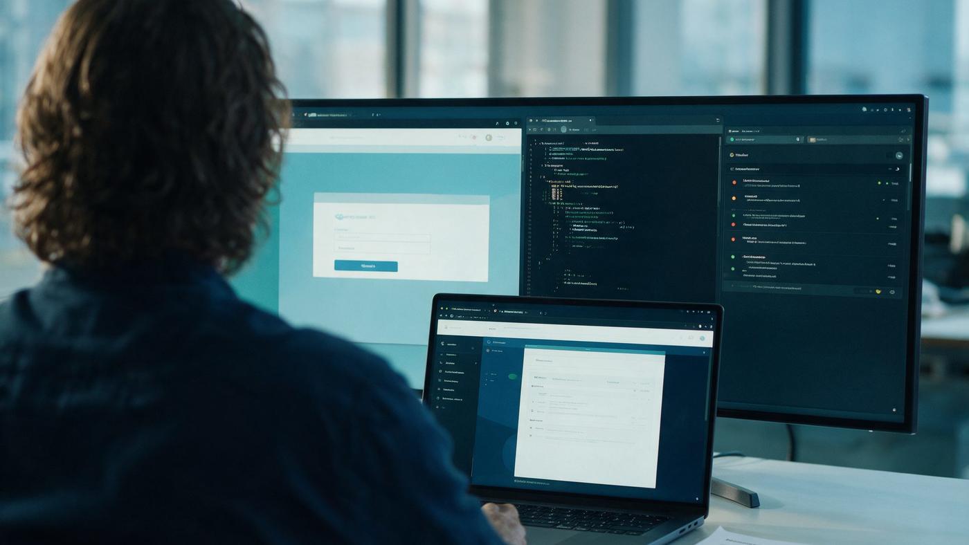 Secure Sense specialist performing a pentest on a web application